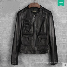 New Design Women′s Genuine Leather Jacket